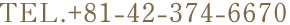 TEL:+81-42-374-6670